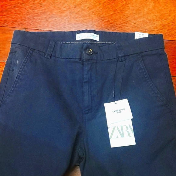 NWT Zara Slim fit Chino pants in KIDS size 13/14 - Picture 4 of 11